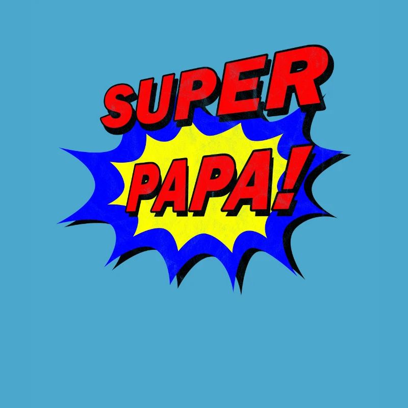 Super Papa Held Comic Vatertags Geschenk