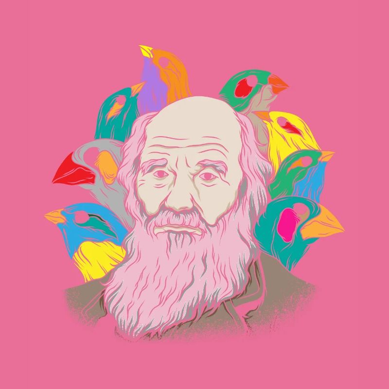 Charles Darwin Portrait Geschenk Evolution