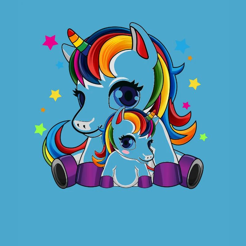 Mutter und Kind Einhorn - Muttertag