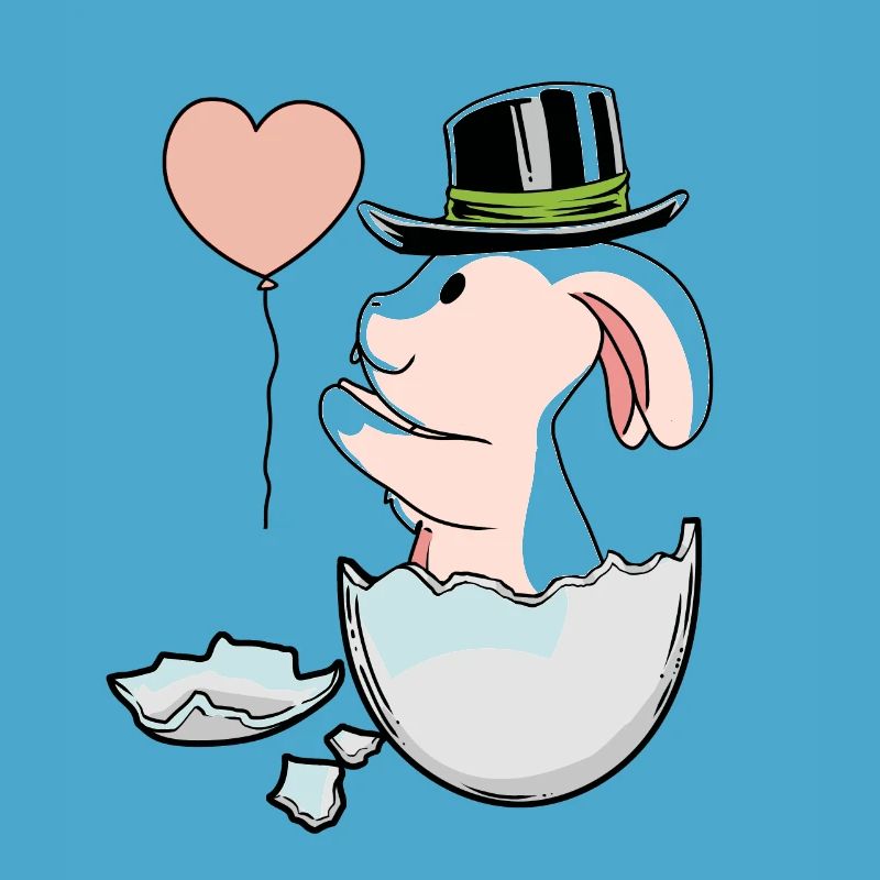 Easter Balloon EggShell Easter Rabbit