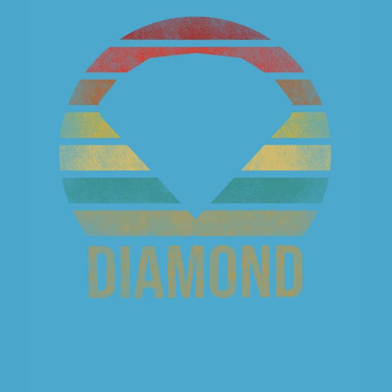 Ruby Gemstone Retro Sunset