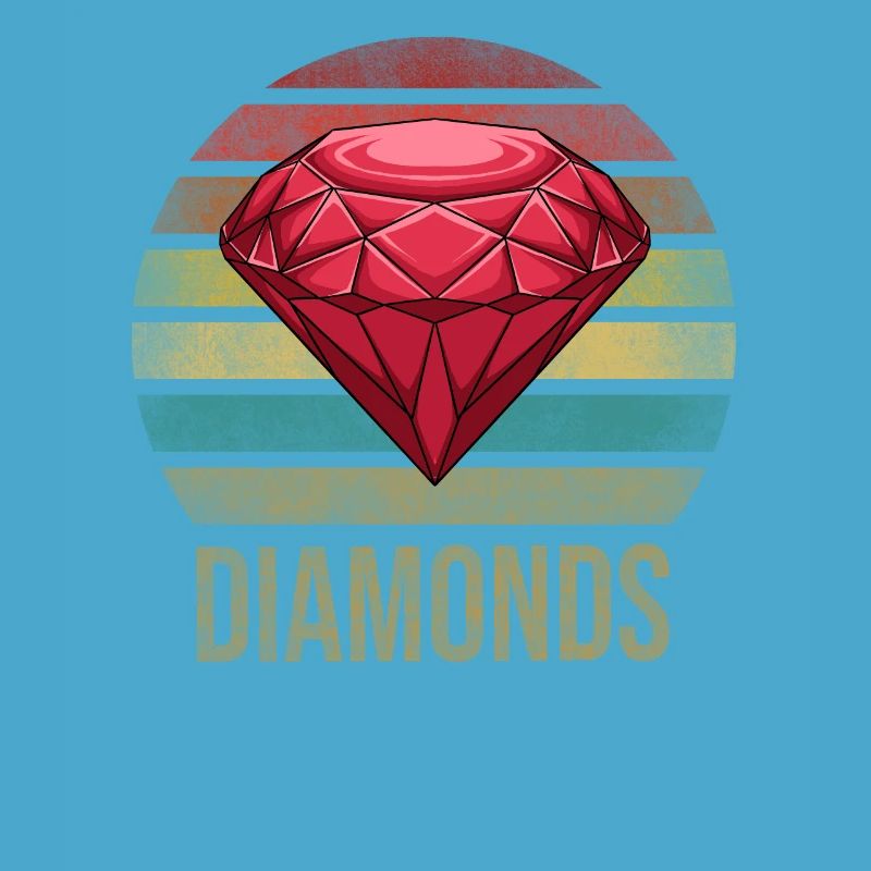 Ruby Gemstone Retro Coucher de soleil