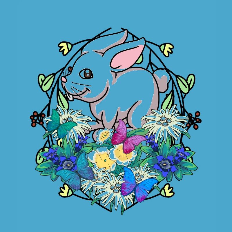 Early Spring Rabbit Easter Rabbit Child