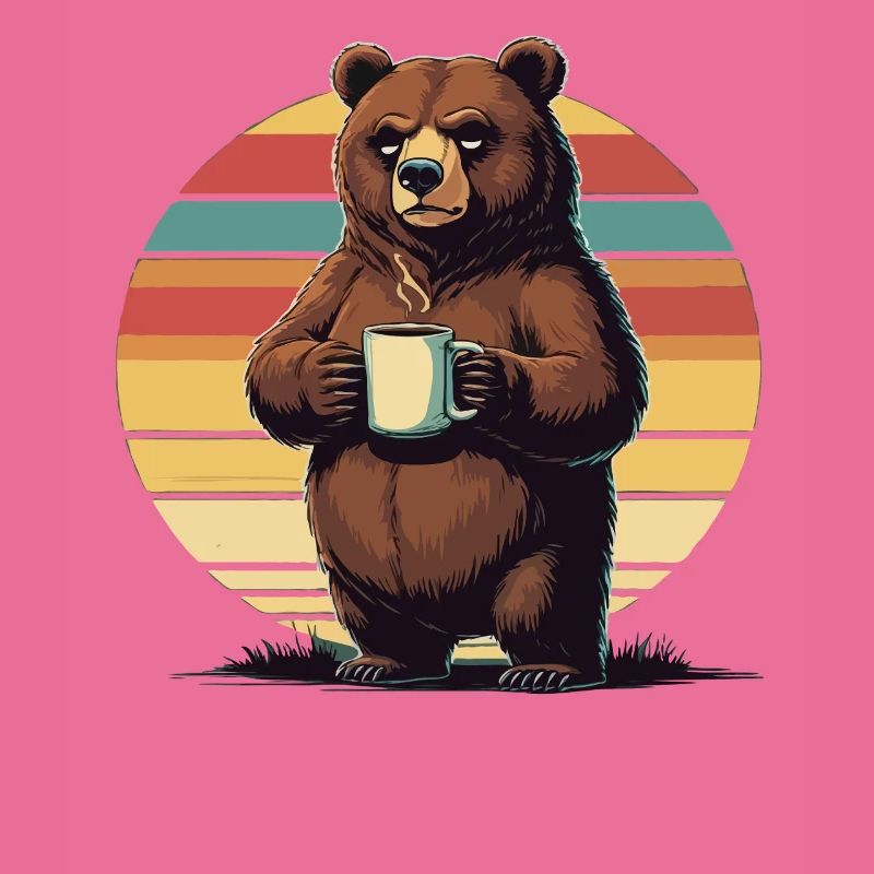 Grim Bear Coffee Mug Bears Coffee Tired