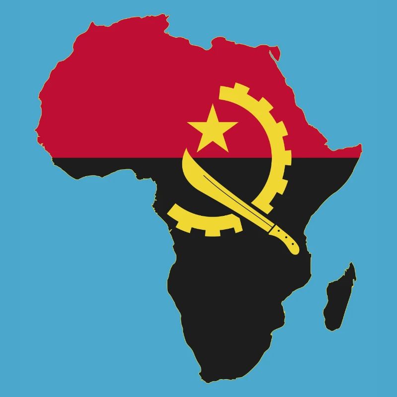 Drapeau angolais : Afrique utilisée