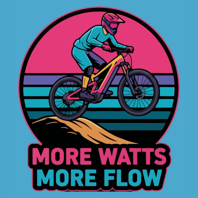 Retro E-MTB Sunset Plus de Watts Plus de Débit