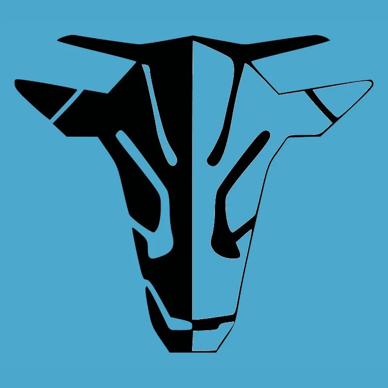 Stylized cow's head