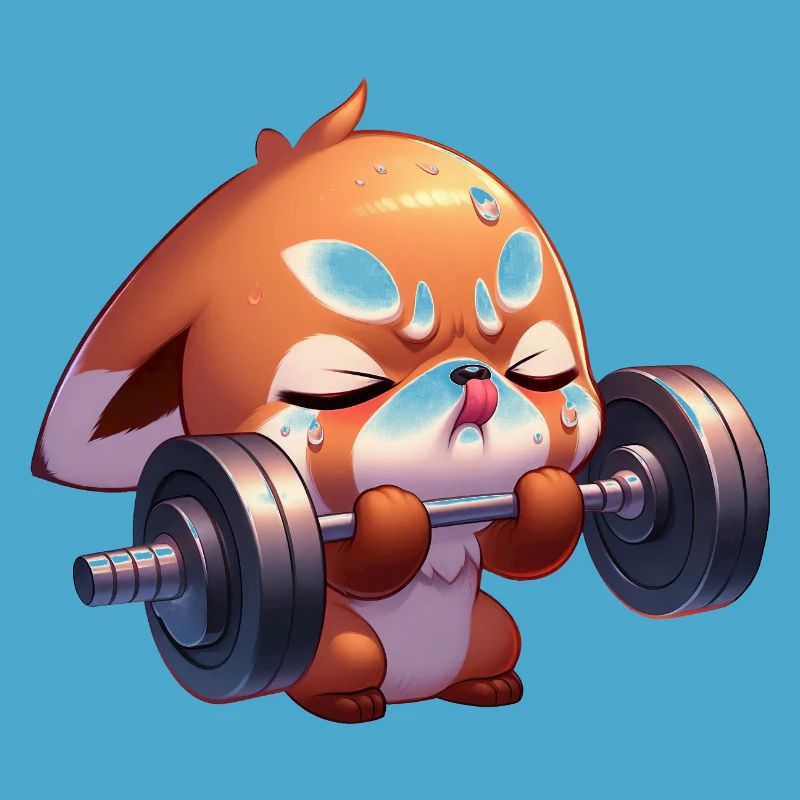 Cute Shiba Inu Fox Training Chibi Workout