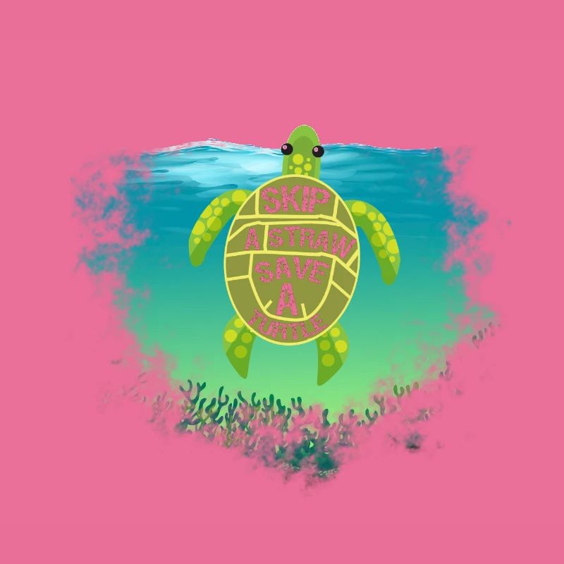 Sea Turtle Conservation Gift Skip a Straw Save a