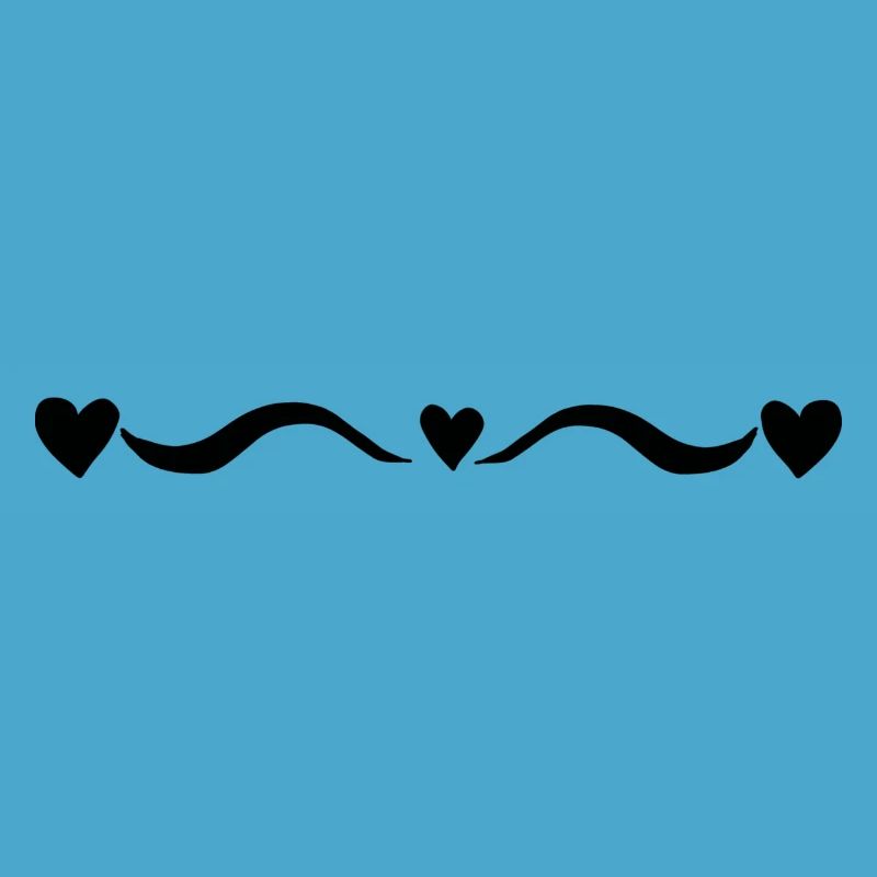 Three Hearts Line Wave Heart