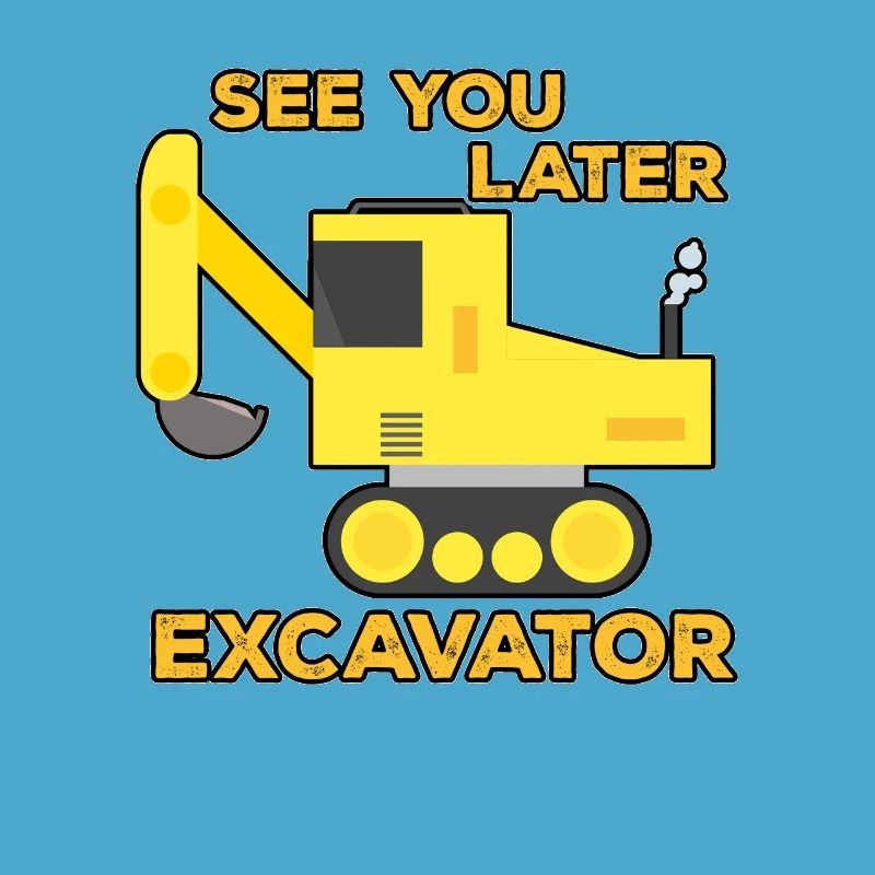 Excavator Construction Site Construction Worker Construction Later I Gift