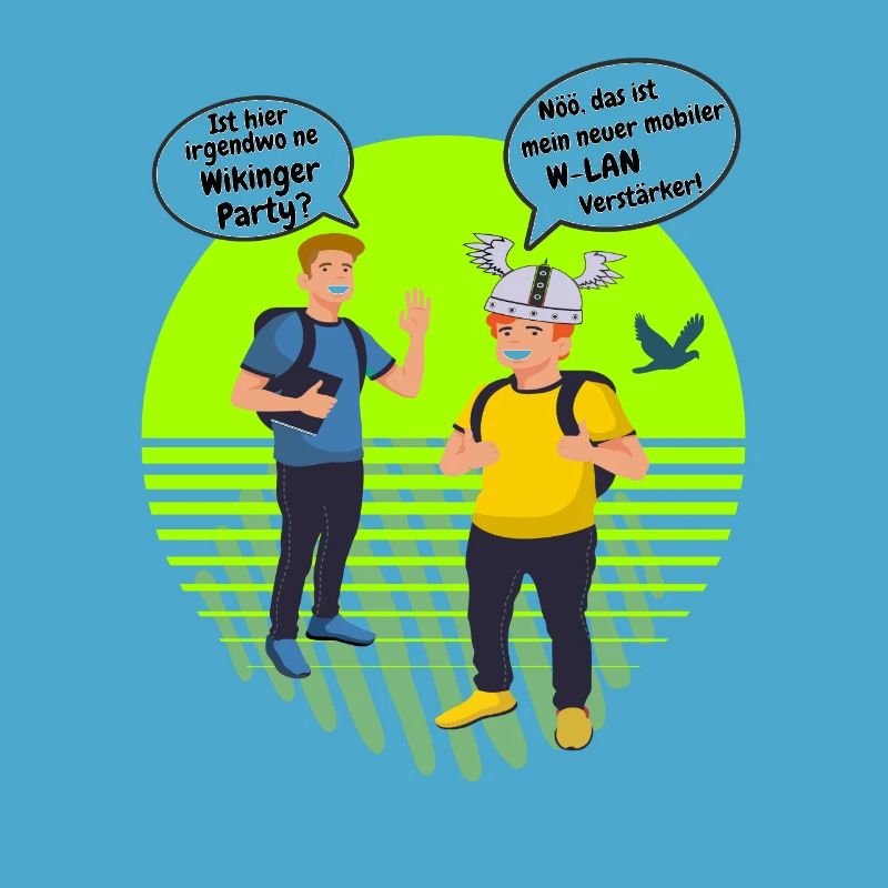 Wikinger Party oder W-LAN Verstärker Wifi Design