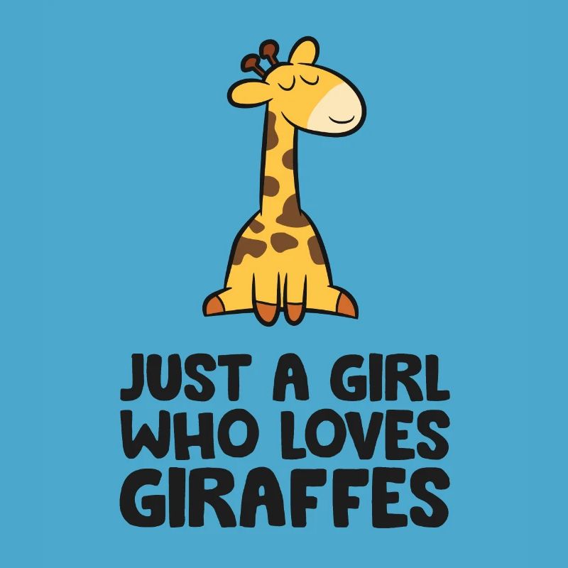 Nur ein Mädchen, das Giraffen liebt
