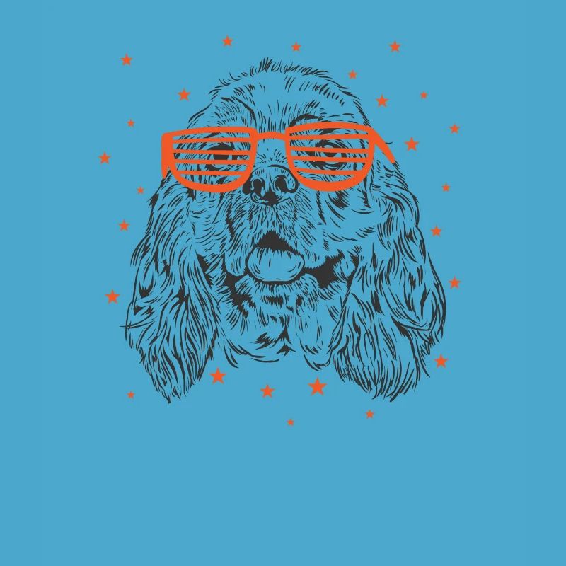Cocker spaniel with cool sunglasses