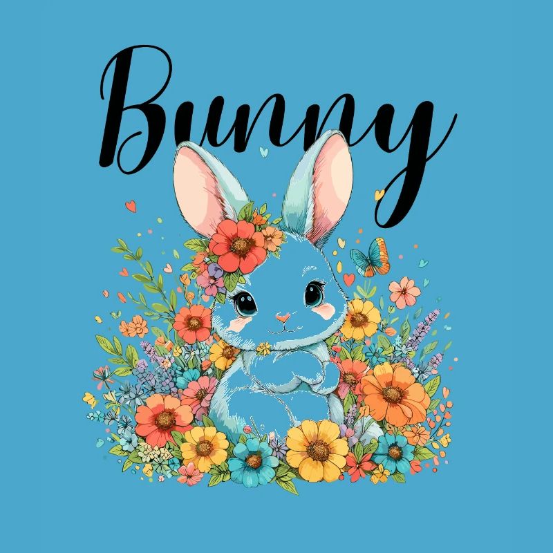 Bunny Bunny Mom Easter Easter Bunny Flowers Cute
