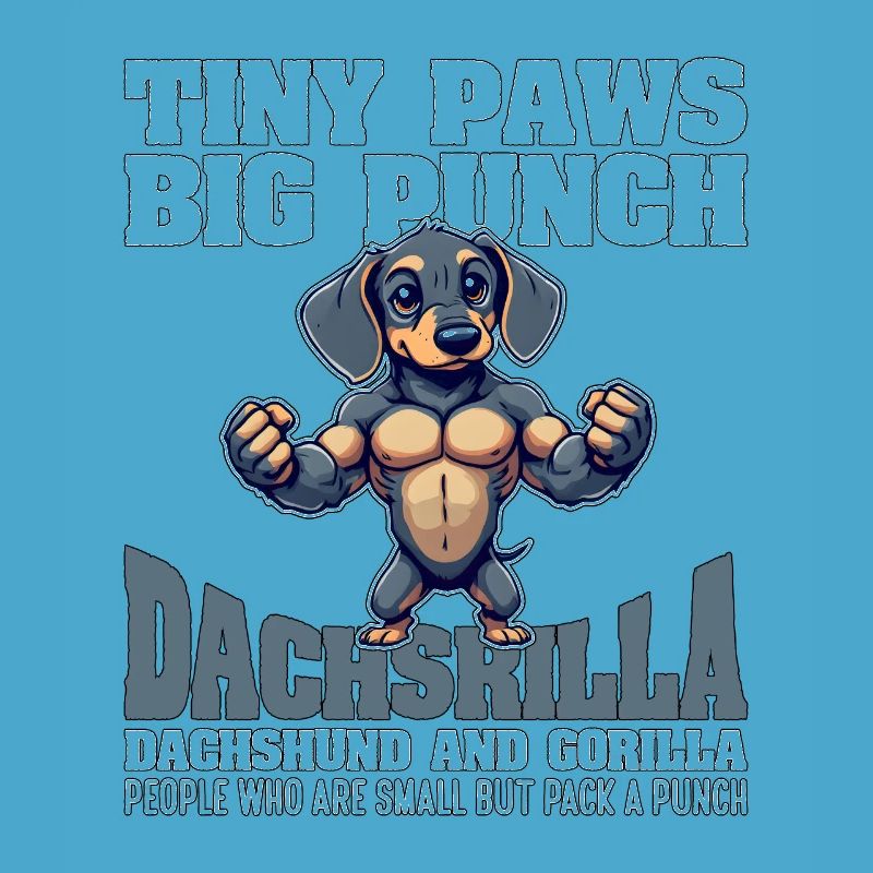 TINY PAWS BIG PUNCH - TECKEL ET GORILLE