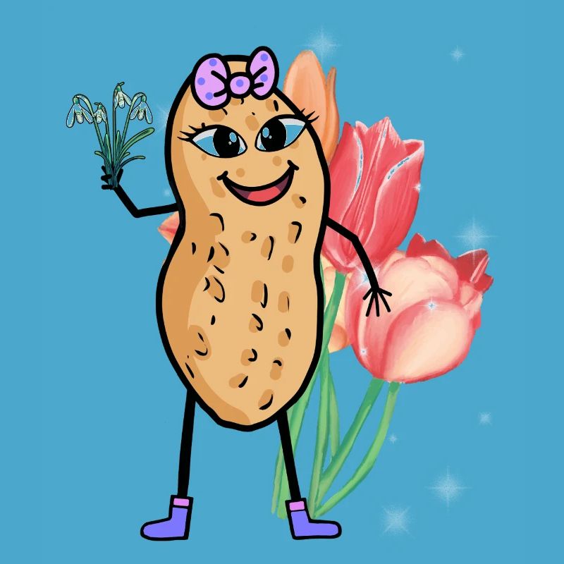Peanut Spring Flowers Easter Flower Greeting Greeting