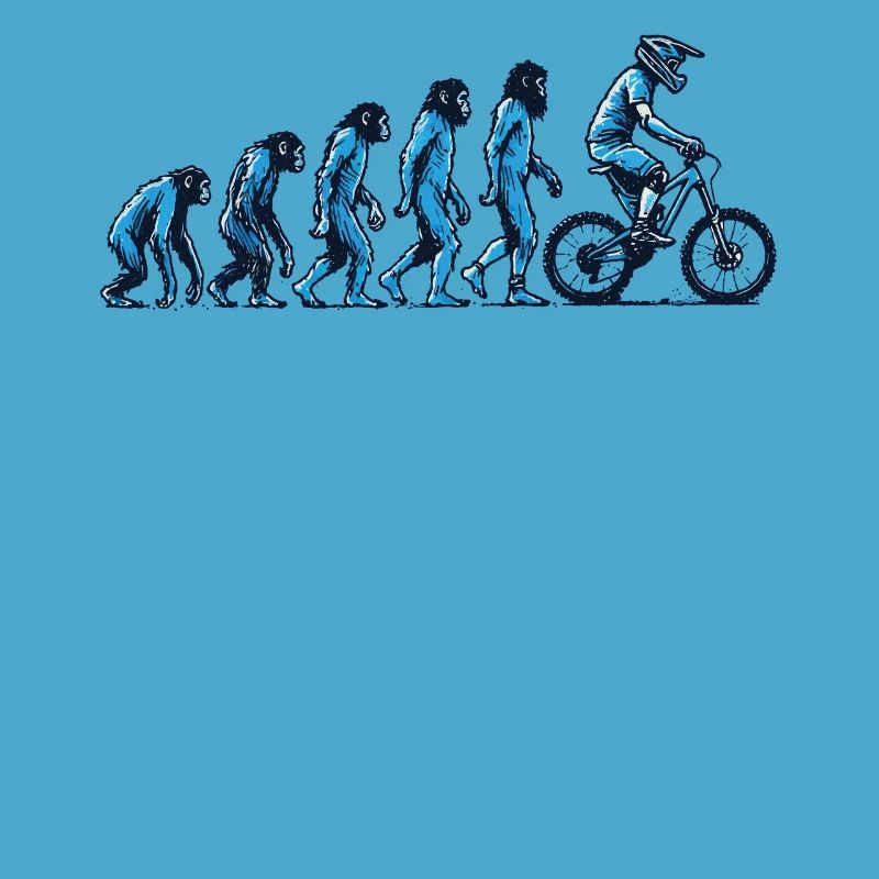 Évolution du singe au cycliste