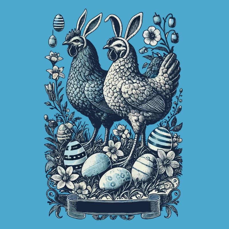Easter Retro Chickens Easter Bunny Chicken Aesthetic