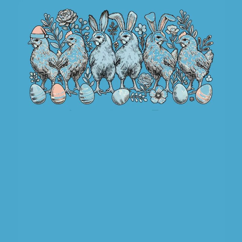 Easter Chickens Chicks Retro Easter Bunnies