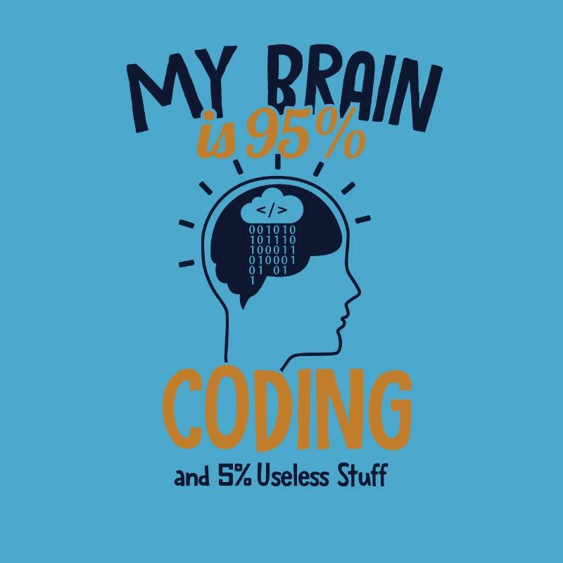 My Brain is 95% Coding Full Stack Coder Software