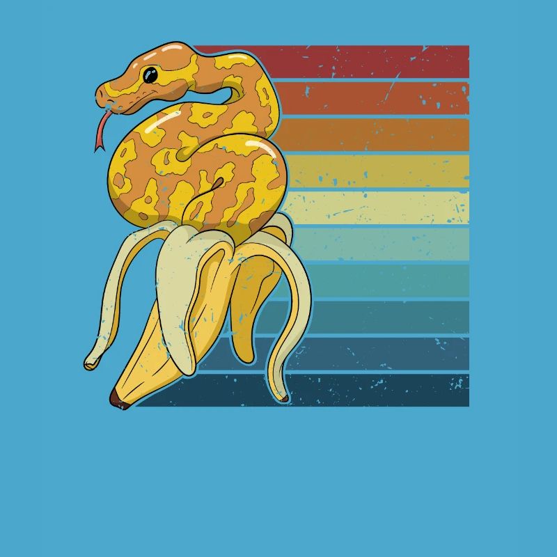 Retro Python Schlange Schuppenkriechtiere Banana