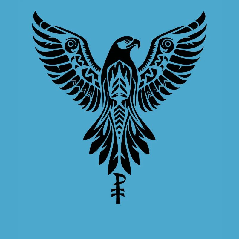 Emblem eines Raubvogels oder Adlers