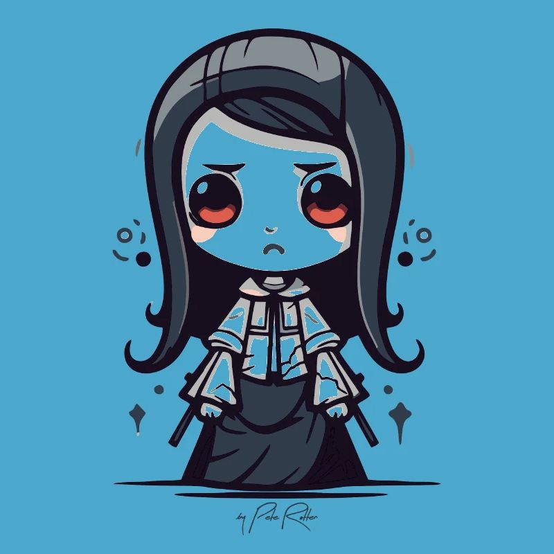 Chibi Japanisches Samurai-Mädchen