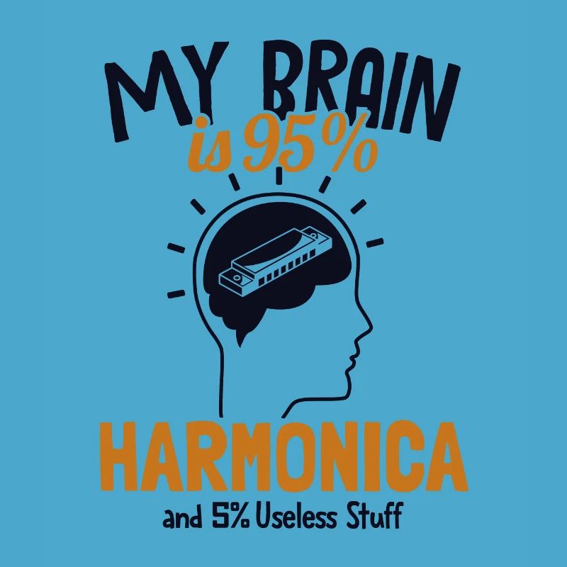 My Brain is 95% Harmonica Harmonicist Mouth Harp