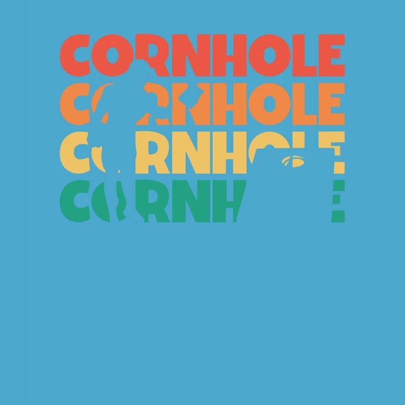 Cornhole Retro Text Spiel Bretter Sitzsack Cornhole