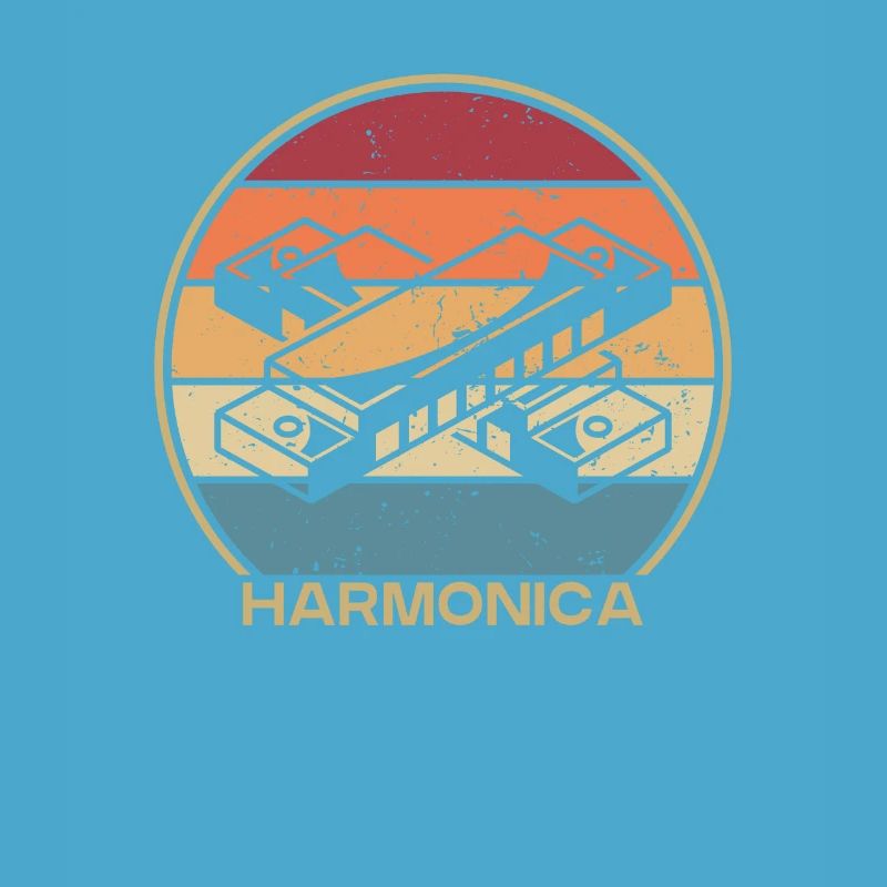 Bouche Rétro Harpe Harmoniste Harmoniciste Harmonica