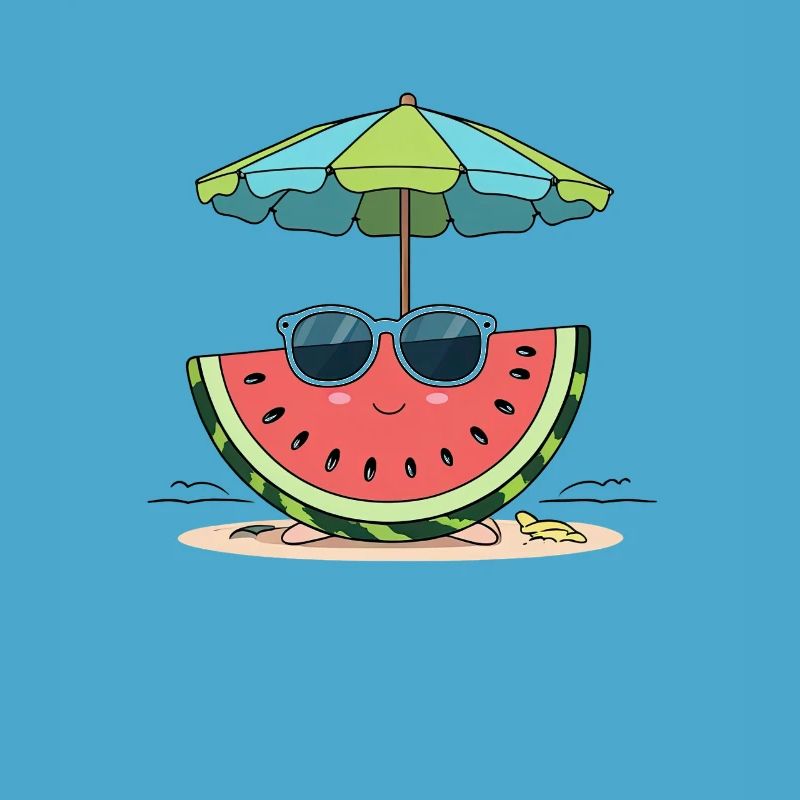 Pastèque d’été sur la plage