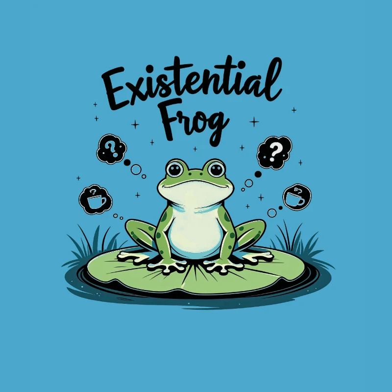 Existential Frog – Funny Brooding Motif
