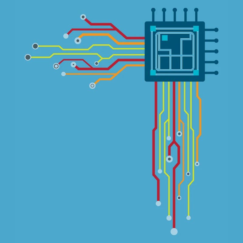 Computer chip - Creative illustration