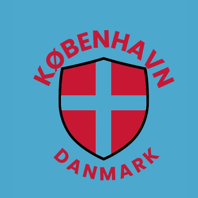 Bouclier de Copenhague avec drapeau danois