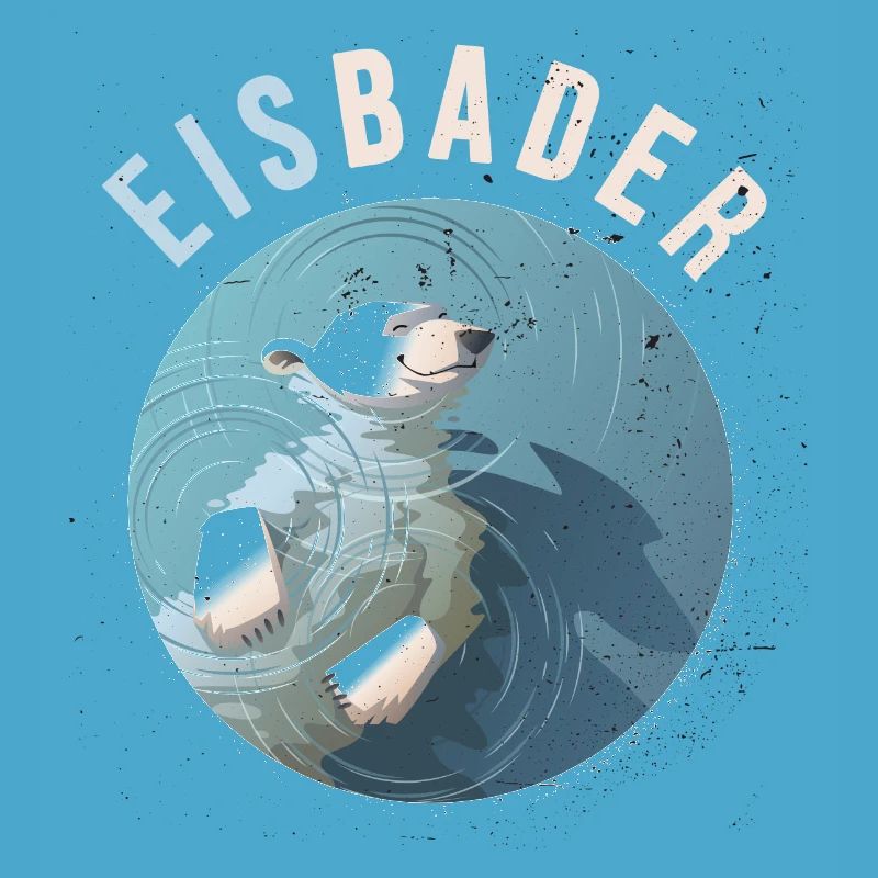 winterbader eisbär eisbader cool cold water arktis