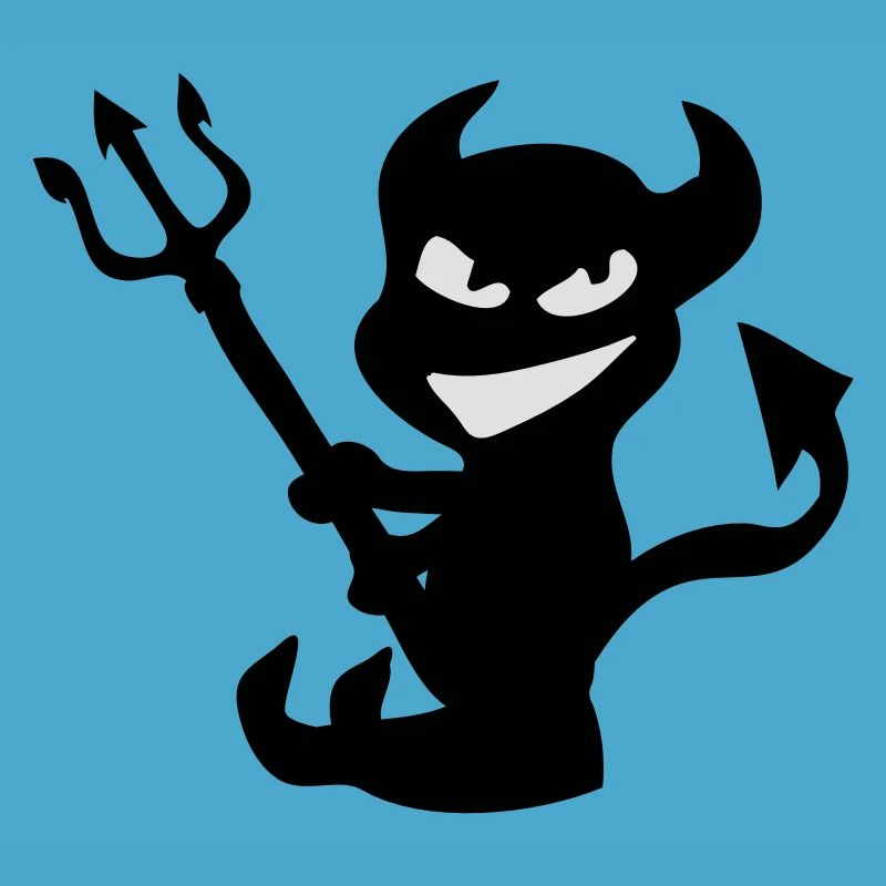 Smile evil with trident