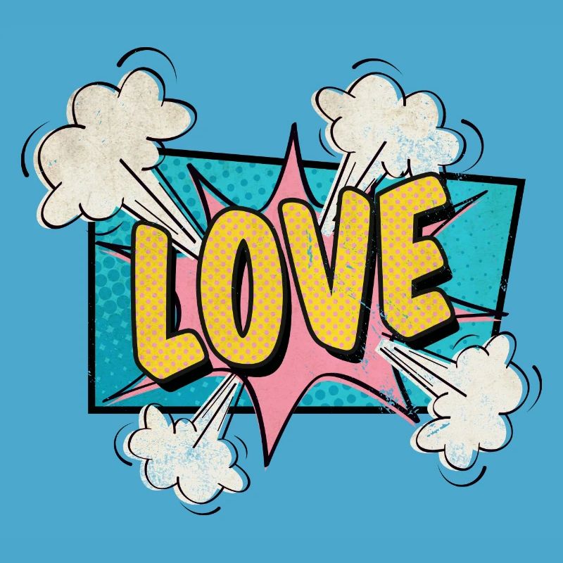 Love exploding BD style amoureux