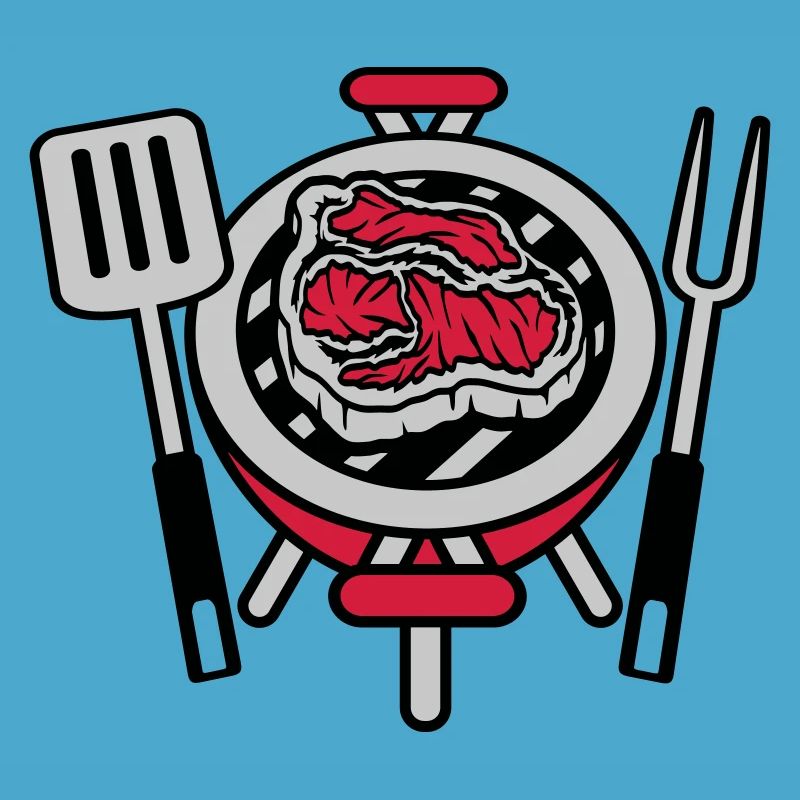 Steak BBQ Grill Master Coal Grill