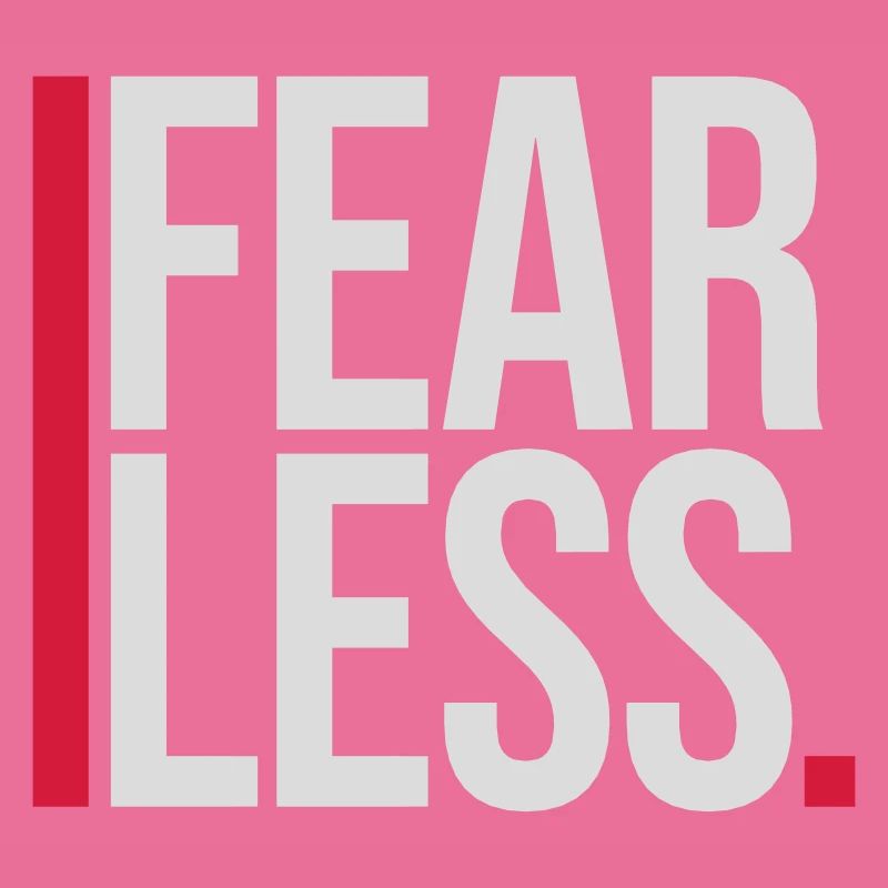 fearless Text Zitat Design