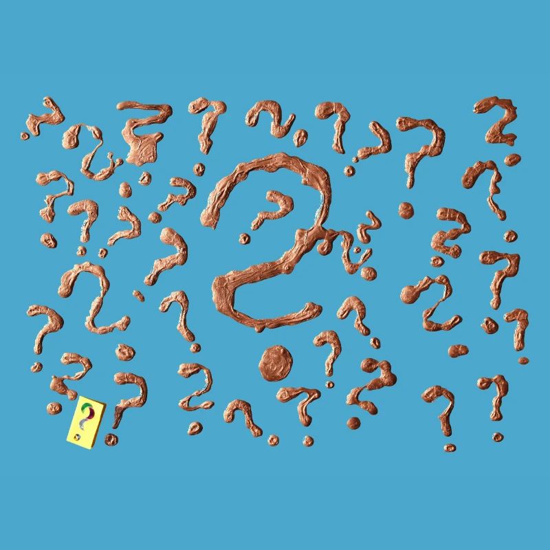 many question marks artwork