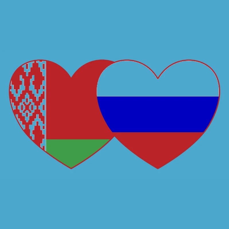 Biélorussie Russie Drapeau Cœur