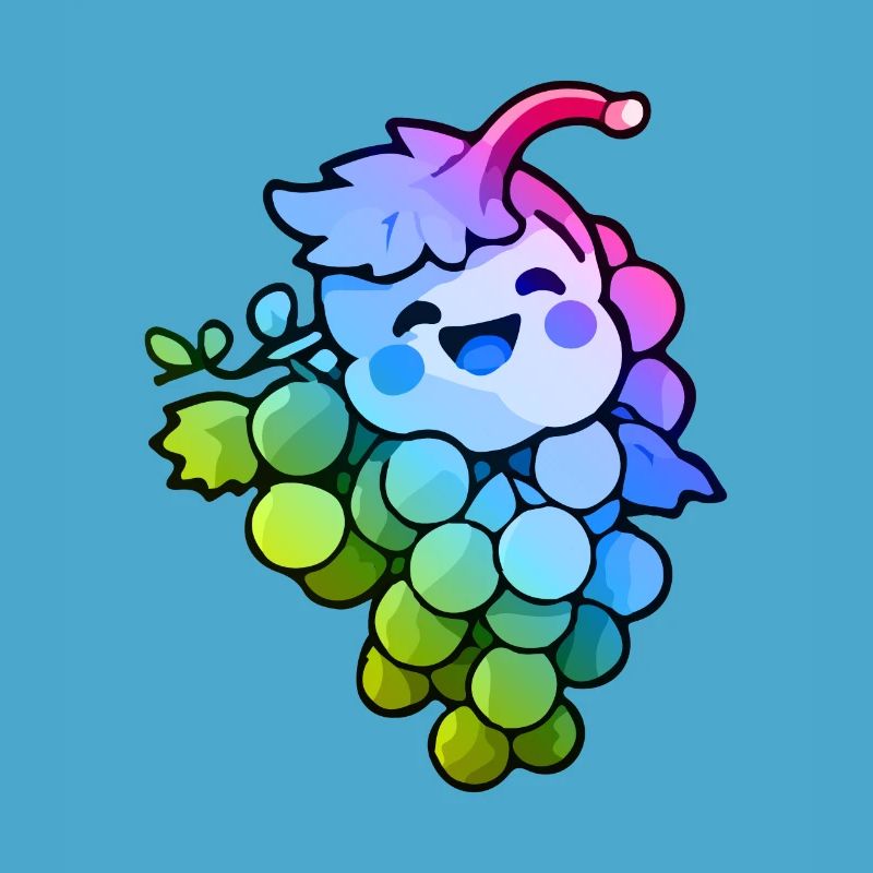 Weintraube Comic Bunt