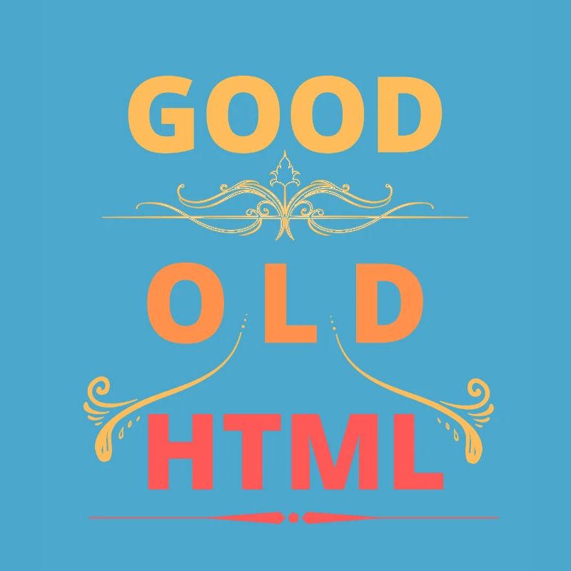 Bonne vieille conception de sites Web HTML