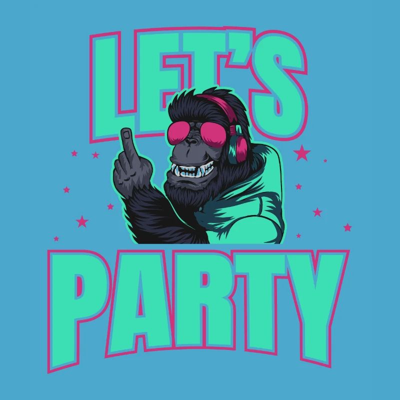 Let ́s Party DJ Monkey Celebration Gorilla Gift Idea