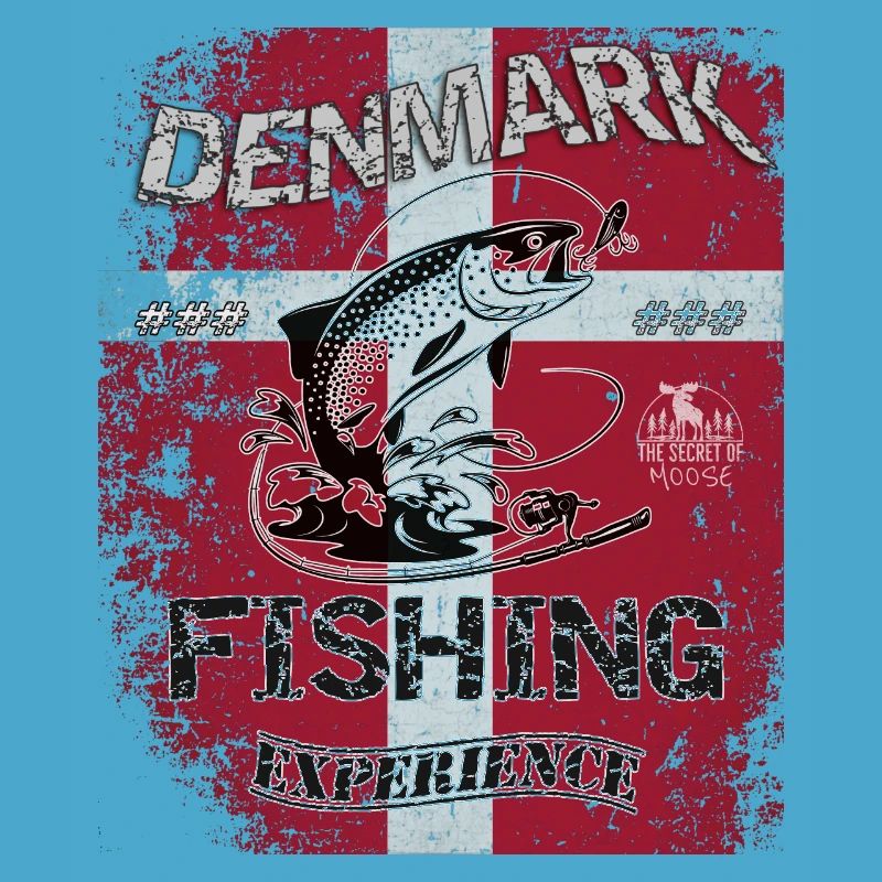 Danemark drapeau de pêche pêche poisson design