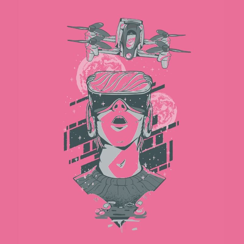 Drone operator, drone pilot with camera drone