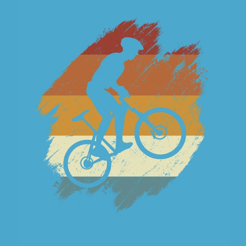 E-Bike, E-VTT, Retro coucher de soleil E-Biker