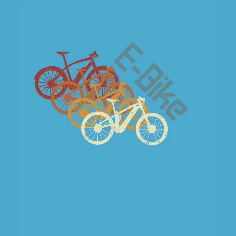 E-Bike, E-VTT, Retro coucher de soleil E-Biker