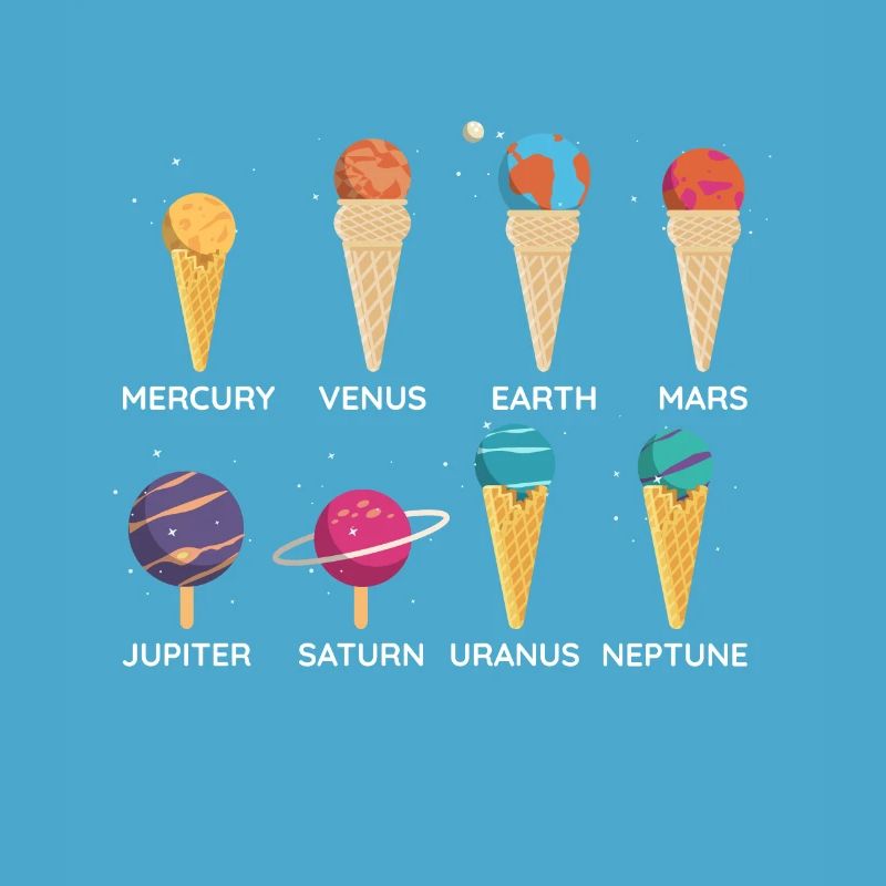 Sonnensystem-Eiscreme